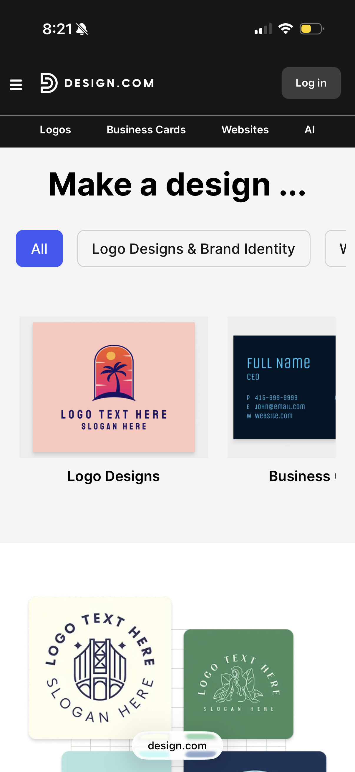 Design.com screenshot 2